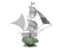 Фигурка на минеральном камне "Бегущий корабль"