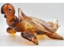 Статуэтка "Янтарная черепаха с медузой"