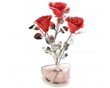Статуэтка Статуэтка "Три розы на минеральном камне" (Уцененный товар)