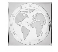 Часы настенные квадратные "Карта Мира"