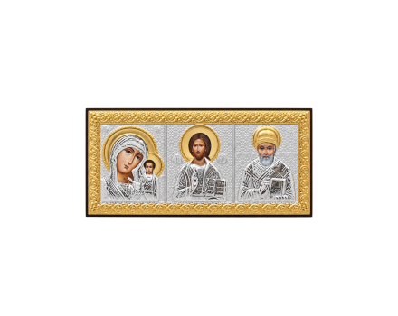 Триптих Казанская-Иисус-Николай Угодник