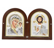 Складень Казанская Икона и Спаситель