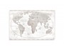 Картина c деревянным декором "Карта Мира"